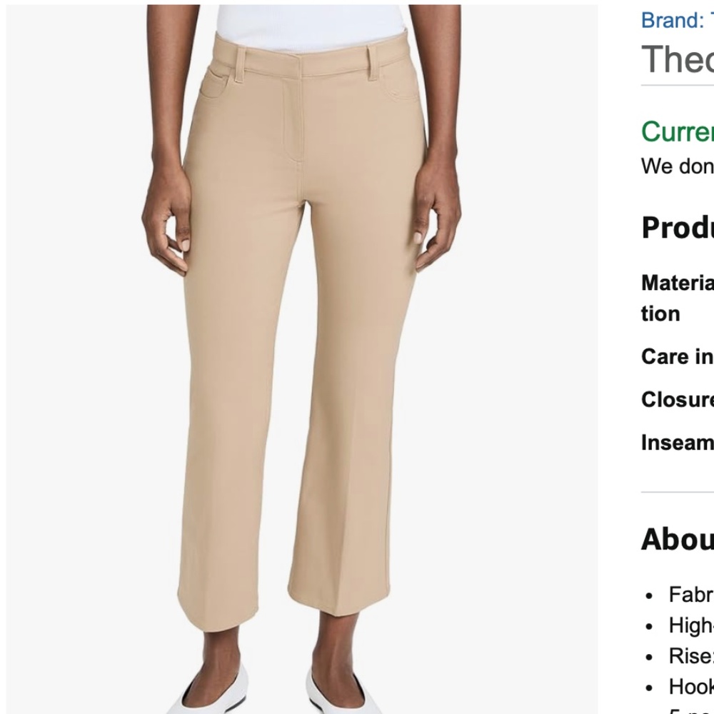 Theory Mid-Rise Flared Pants M0104213